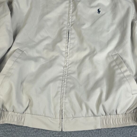 VTG Polo Ralph Lauren Jacket Large Tan Full Up Plaid Lined Bi Swing Windbreaker - Picture 6 of 13